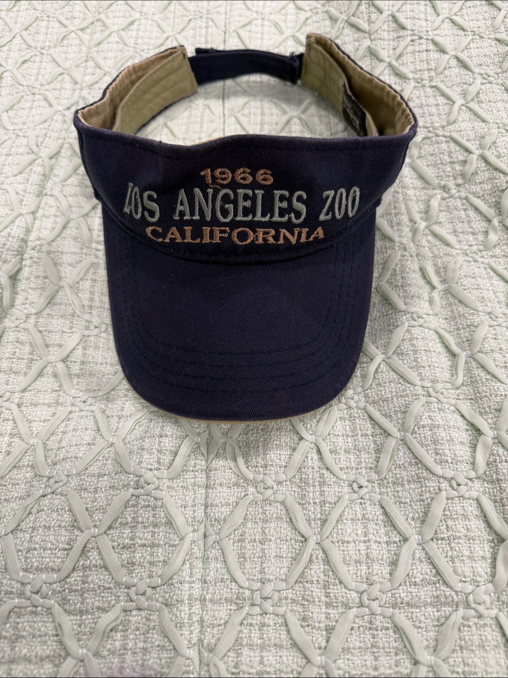 Los Angeles Zoo California Navy Visor - Embroidered 1966